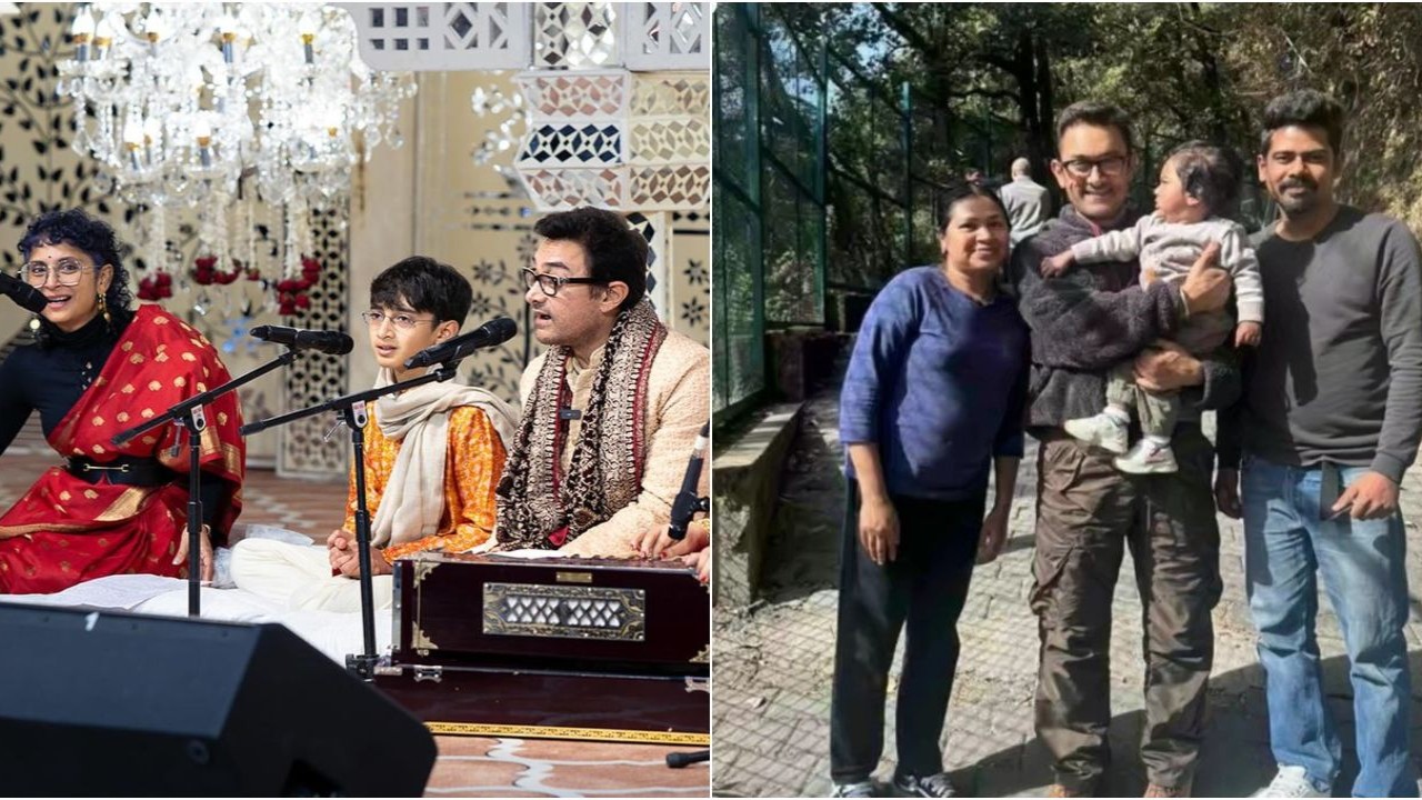 PICS: Aamir Khan spotted in Mussoorie with Kiran Rao and son Azad; strikes pose with fans 