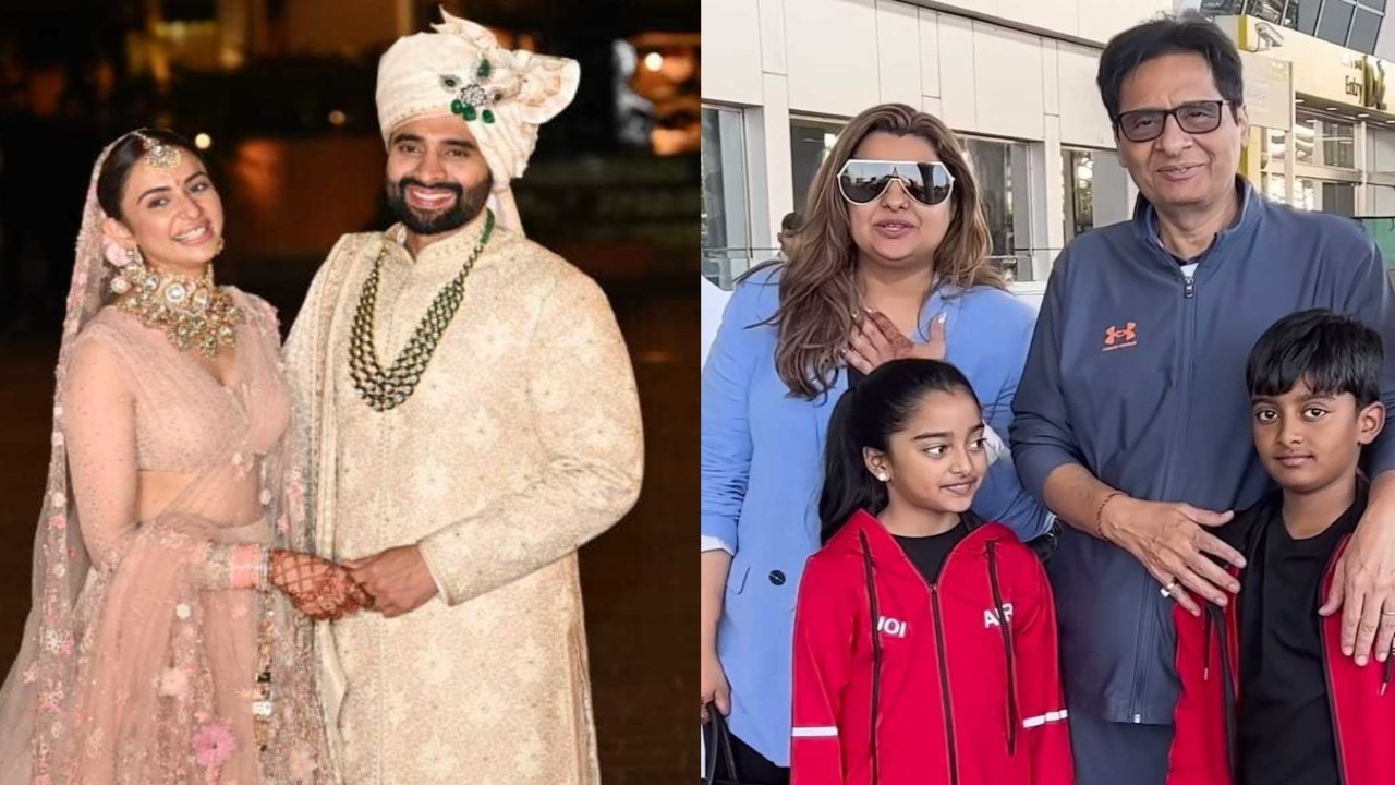 WATCH: Rakul Preet Singh's father-in-law says 'Lakshmi ghar pe aa rahi hai' after son Jackky Bhagnani's wedding