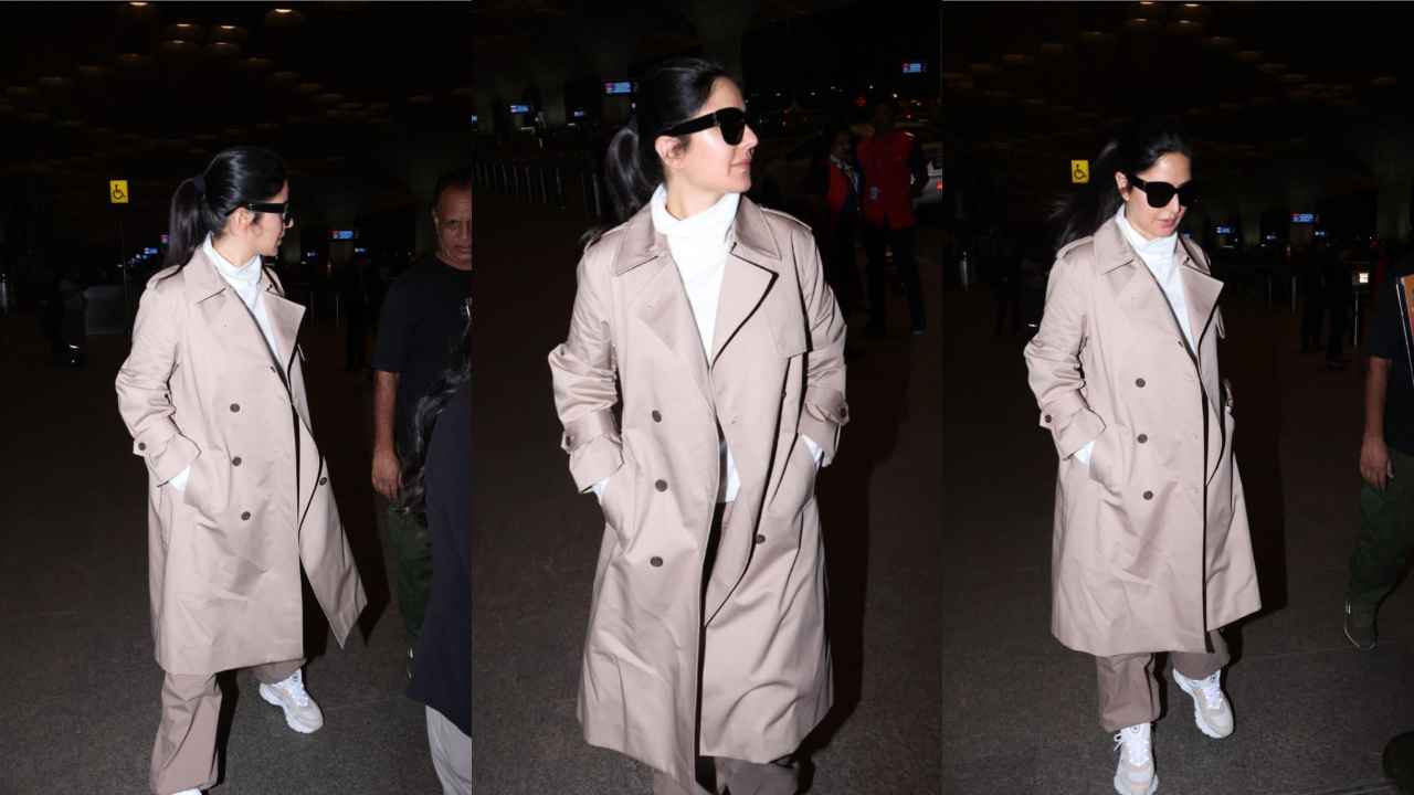 Katrina Kaif shows how to style statement beige trench coat for minimalistic and elegant airport look; take cues  (PC: Viral Bhayani)