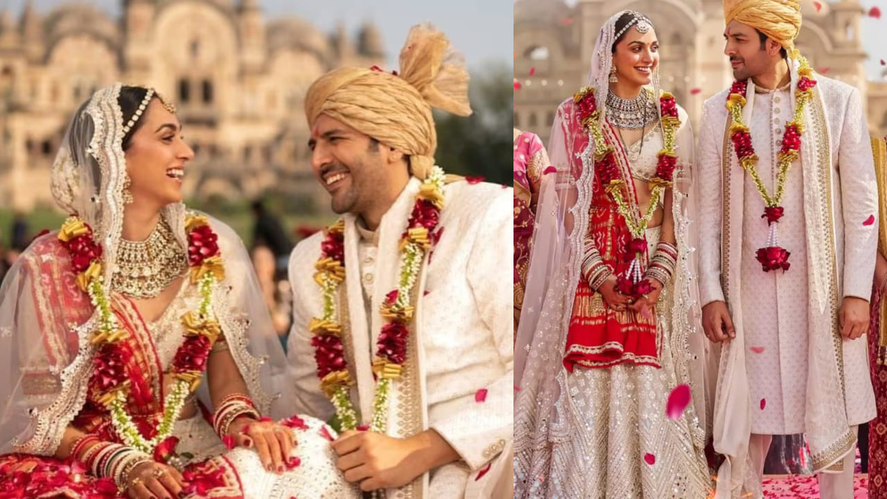 Kiara Advani Kartik Aaryan wedding look in Satyaprem Ki Katha