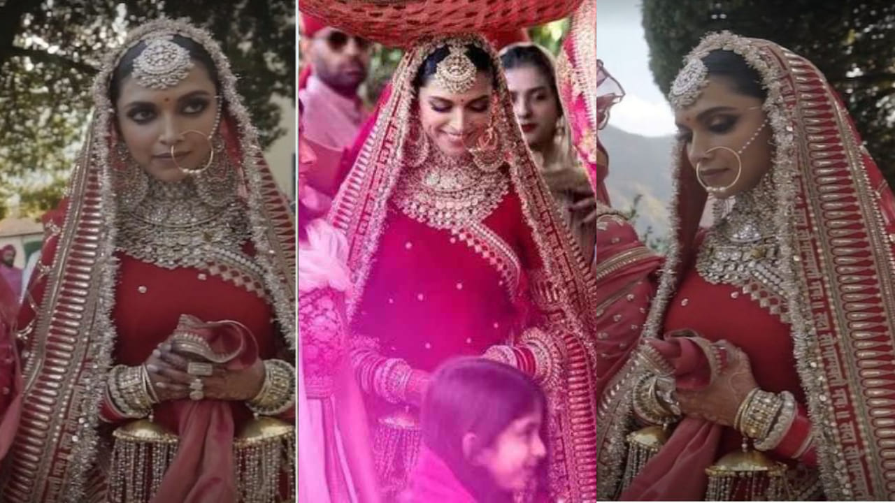 Deepika Padukone in Sabyasachi lehenga 