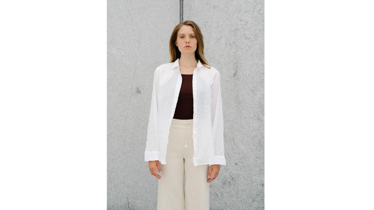 With White Long Sleeves Shirt