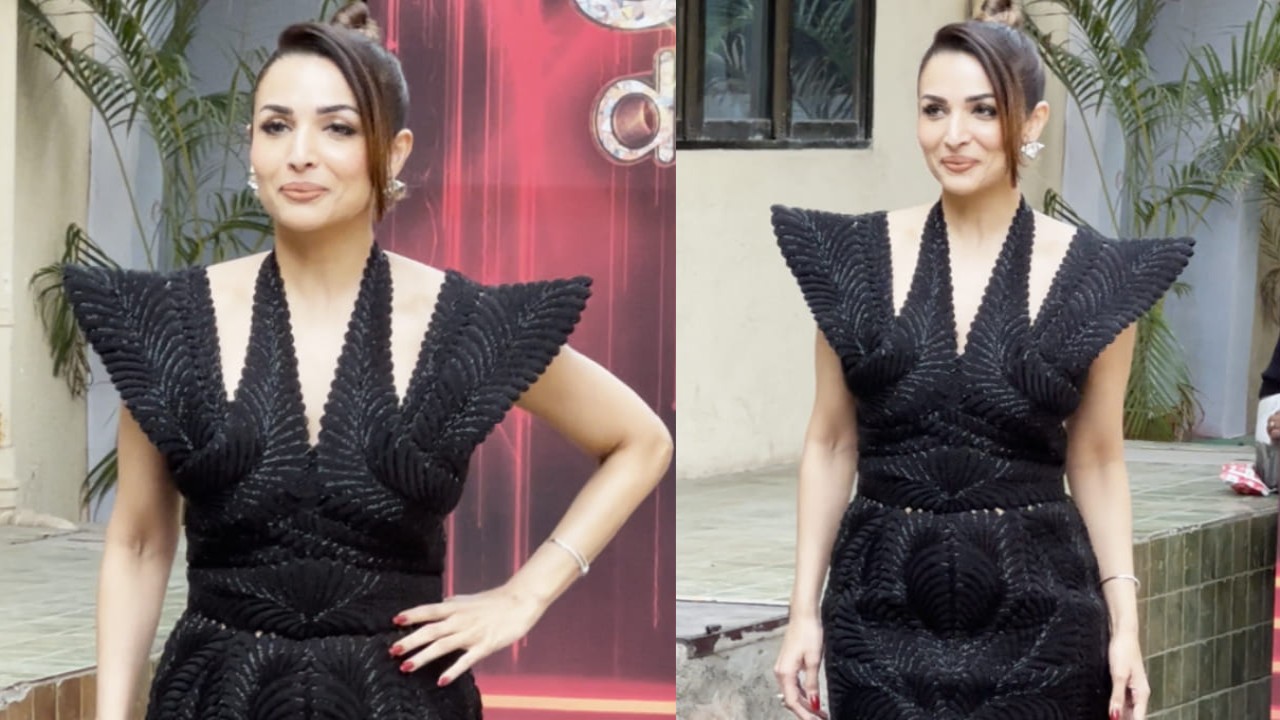 Malaika Arora sparkles in noir-rich black mini dress with sculpted wing sleeves worth Rs 1,37,000; Yay or Nay?