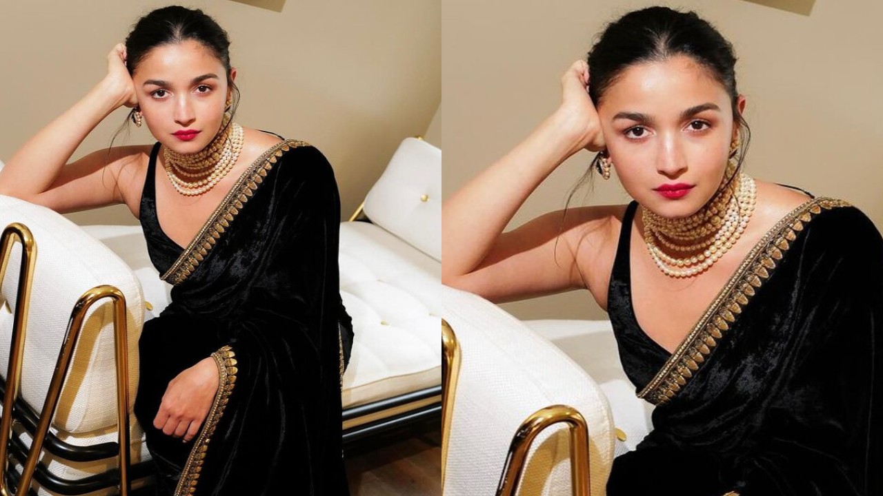 Alia Bhatt wears a Sabyasachi velvet saree and it screams royalty; brides-to-be take notes