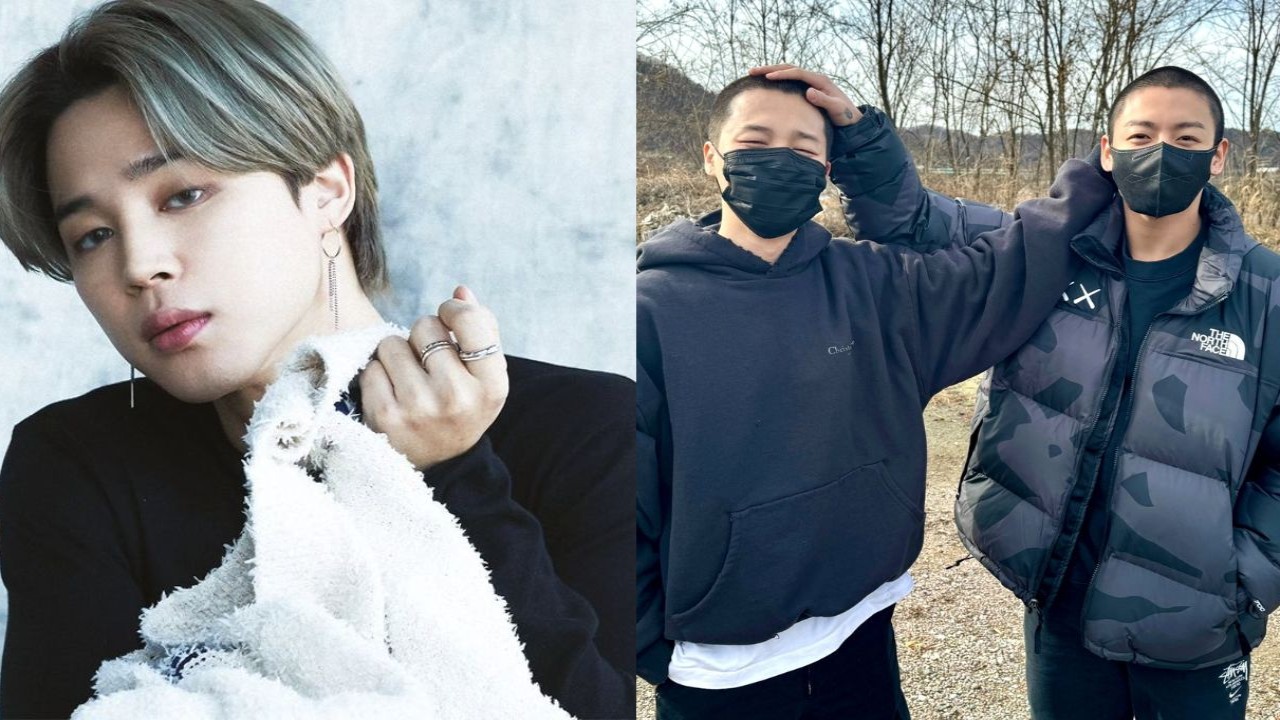 BTS' Jimin and Jungkook; BIGHIT MUSIC and BTS' Twitter