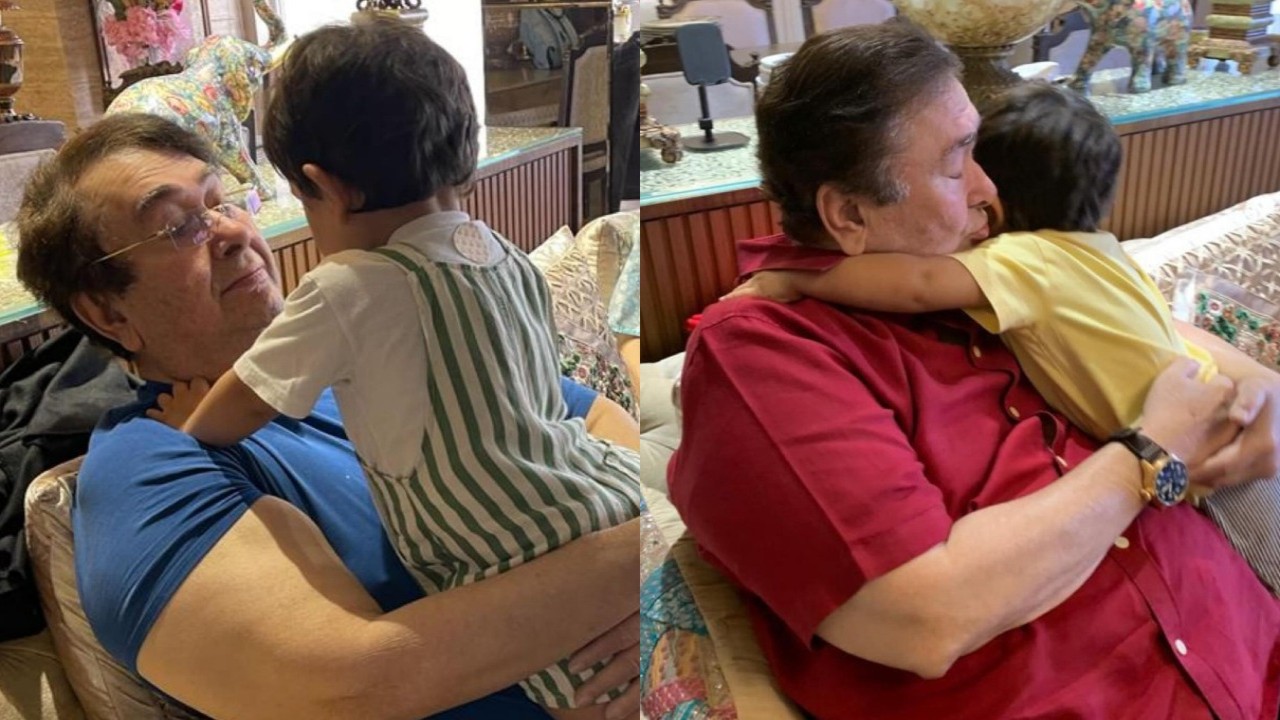 Kareena Kapoor shares endearing PIC of Randhir Kapoor on his birthday as he gets ‘hug of life’ from Tim and Jeh