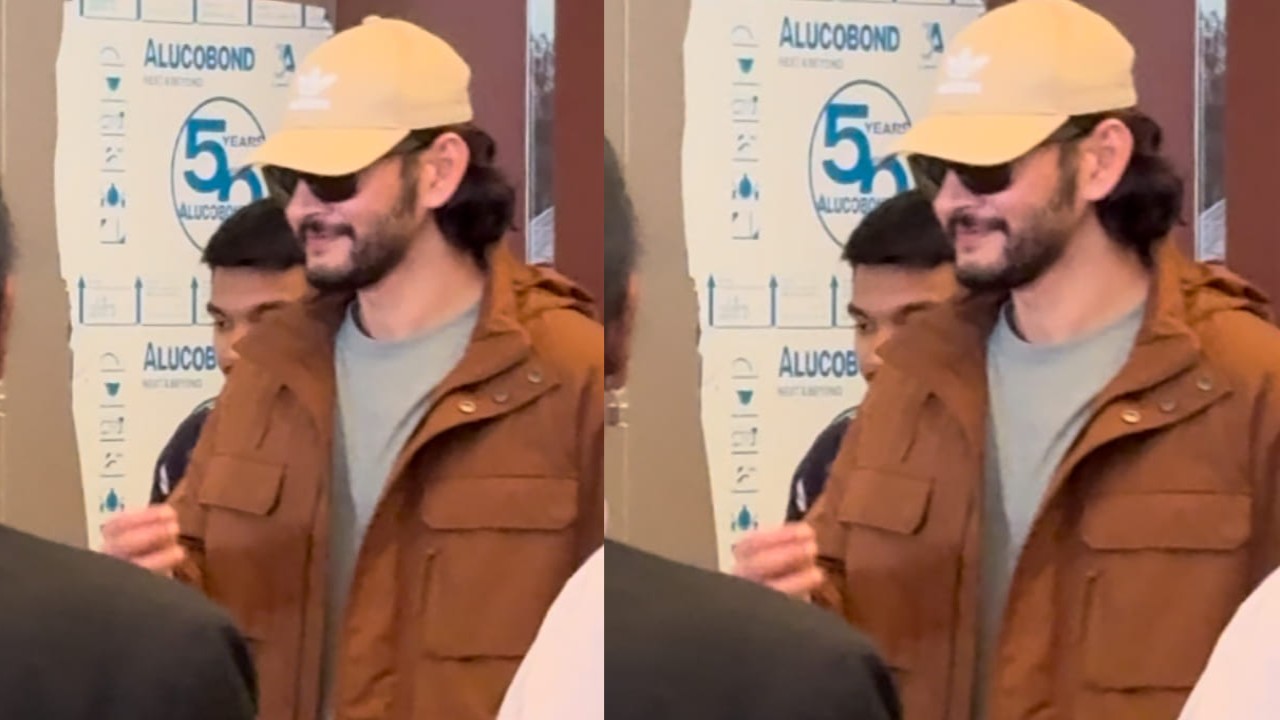 VIDEO: Mahesh Babu looks stylish in new airport look as he returns from Germany after prep up for SSMB29