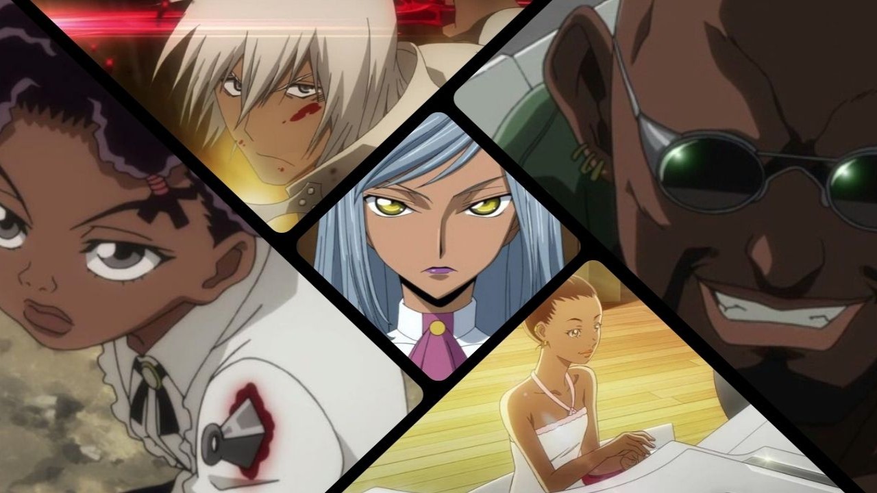 Anime with store black characters
