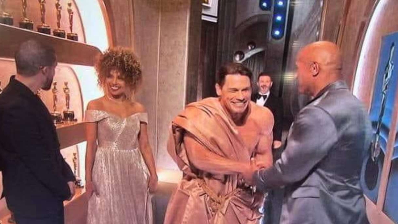 ‘Rock vs Frock’: Half-Naked John Cena Reuniting With Dwayne Johnson at Oscars 2024 Sends Internet Into Overdrive