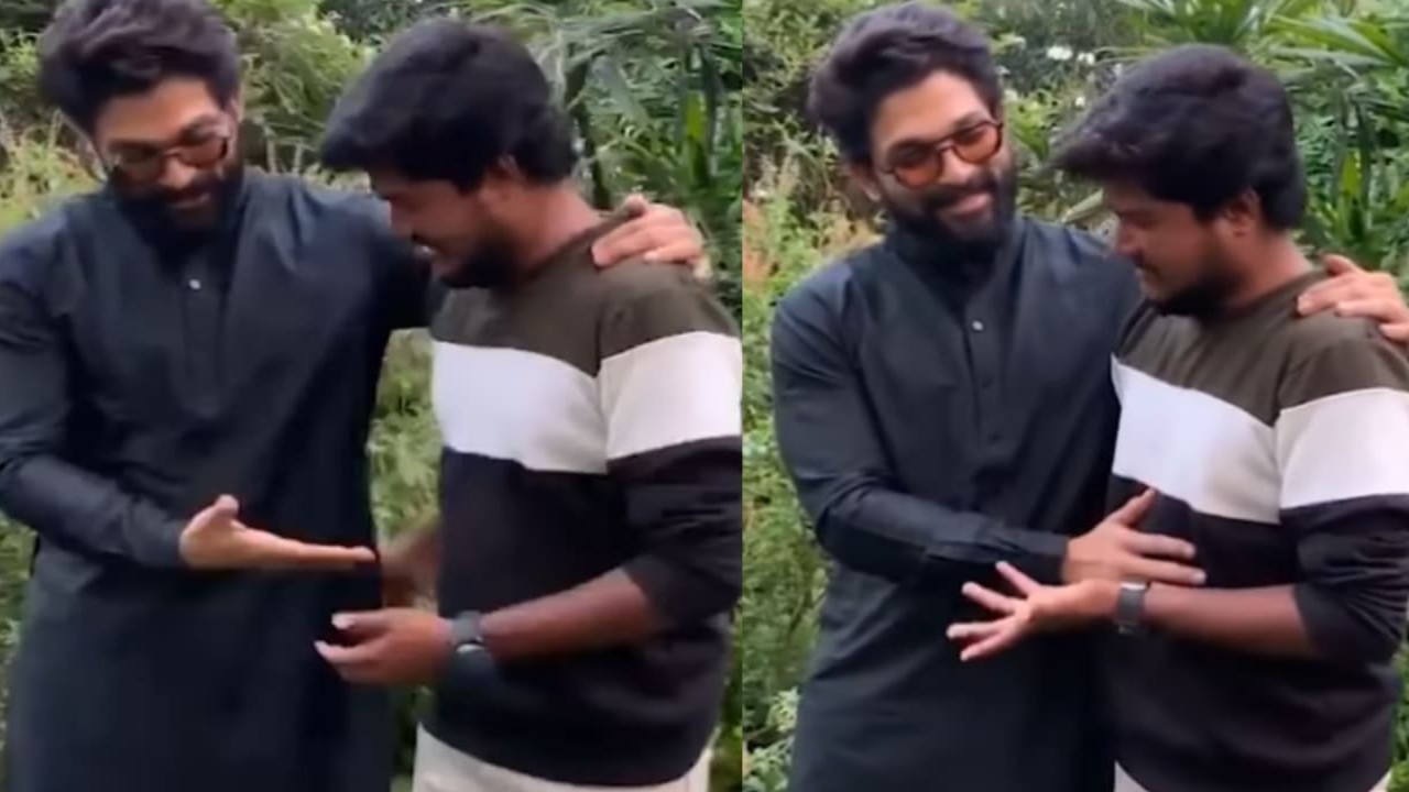 VIDEO: Allu Arjun proves he's golden-hearted star as he consoles fan who broke down after meeting him