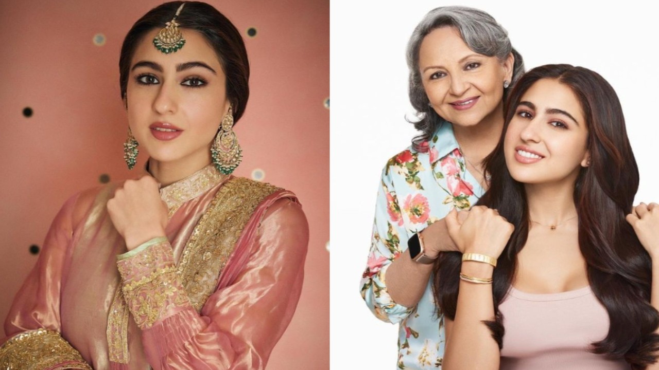 PICS: Sara Ali Khan thanks Sharmila Tagore for enhancing her look for Anant-Radhika's pre-wedding event; pens sweet note