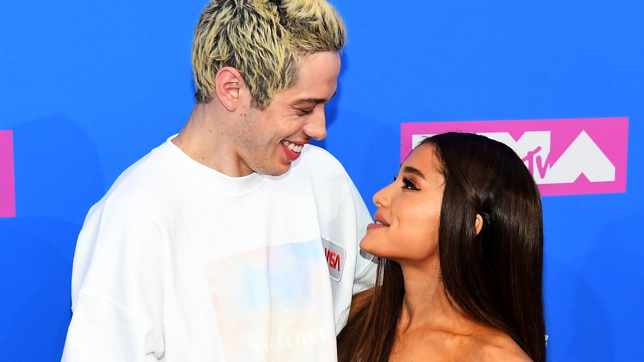 Pete Davidson and Ariana Grande via Getty Images