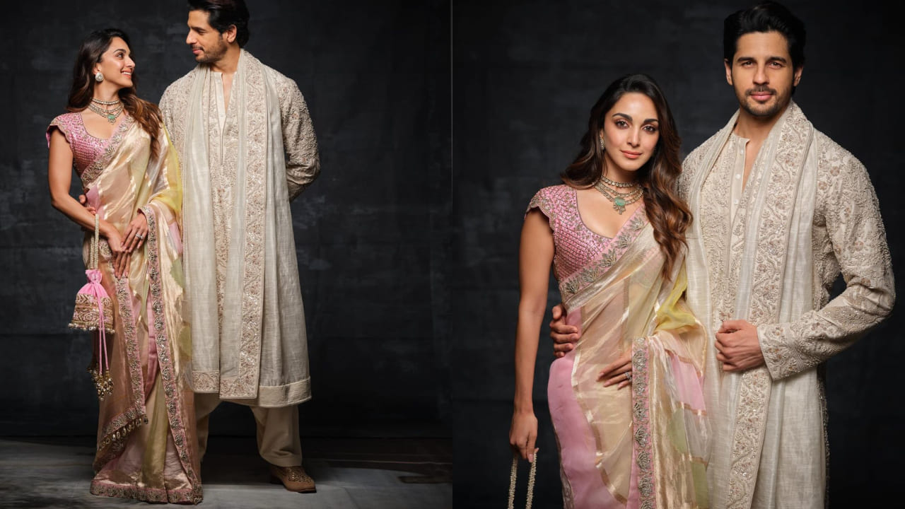 Kiara Advani in multi-colored organza saree