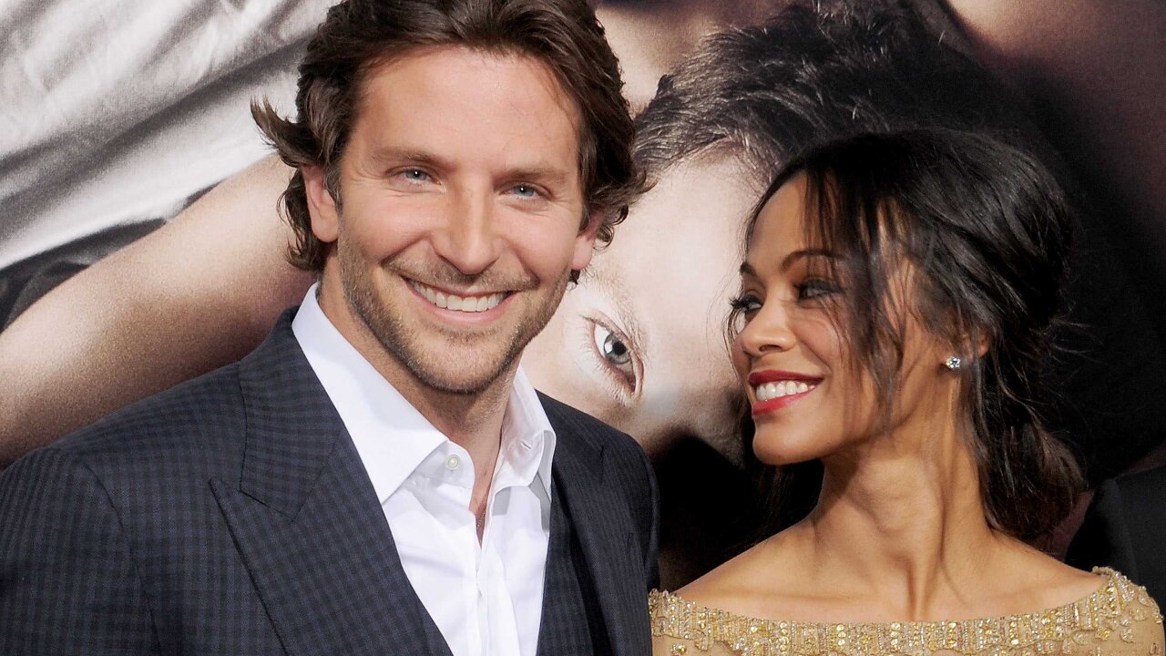 Zoe Saldaña and Bradley Cooper