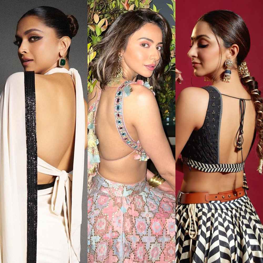 Top 17 gorgeous backless blouse designs inspired by Bollywood divas for summer 2025; Deepika Padukone, Kiara Advani, and more