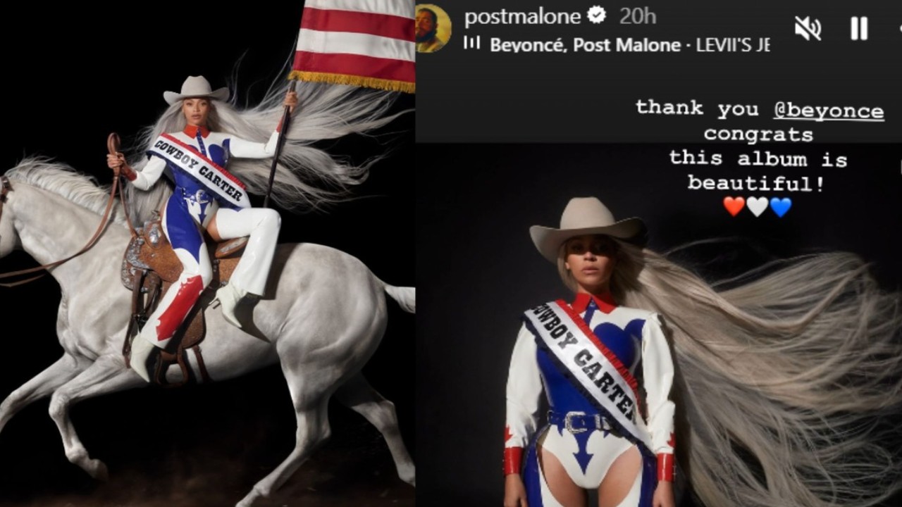 'This Album Is Beautiful': Post Malone Praises Beyoncé's Cowboy Carter After LEVII'S JEANS Collab
