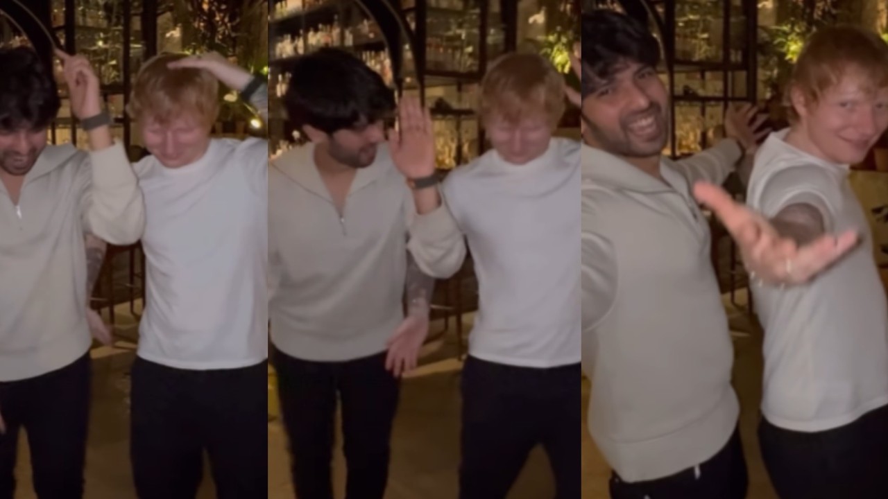 WATCH: Ed Sheeran does Butta Bomma hook step with Armaan Malik; don’t miss him doing SRK’s signature pose