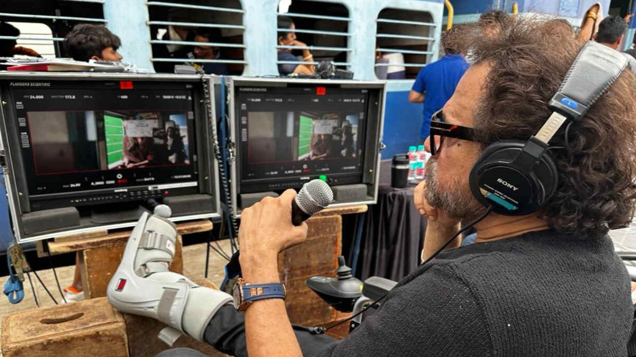 Anees Bazmee shoots day 1 of Bhool Bhulaiyaa 3 on a wheelchair; See Pictures