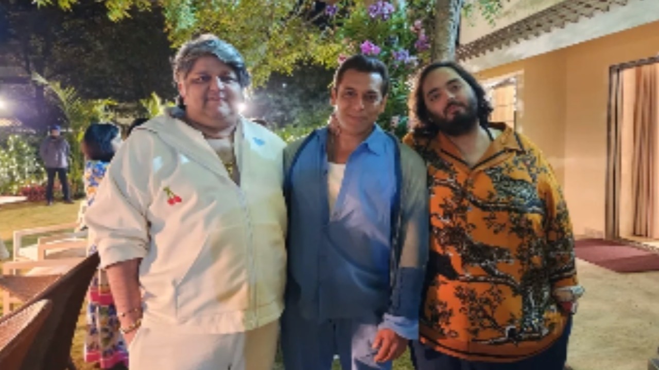Salman Khan strikes a pose with Anant Ambani and Bharat J Mehra in UNSEEN pic from Jamnagar