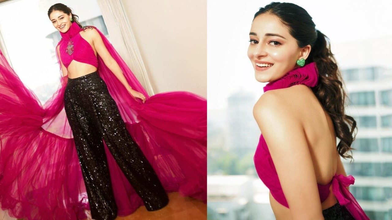Ananya Panday in gorgeous fuschia pink Rahul Mishra outfit has us ‘Calling her Bae’