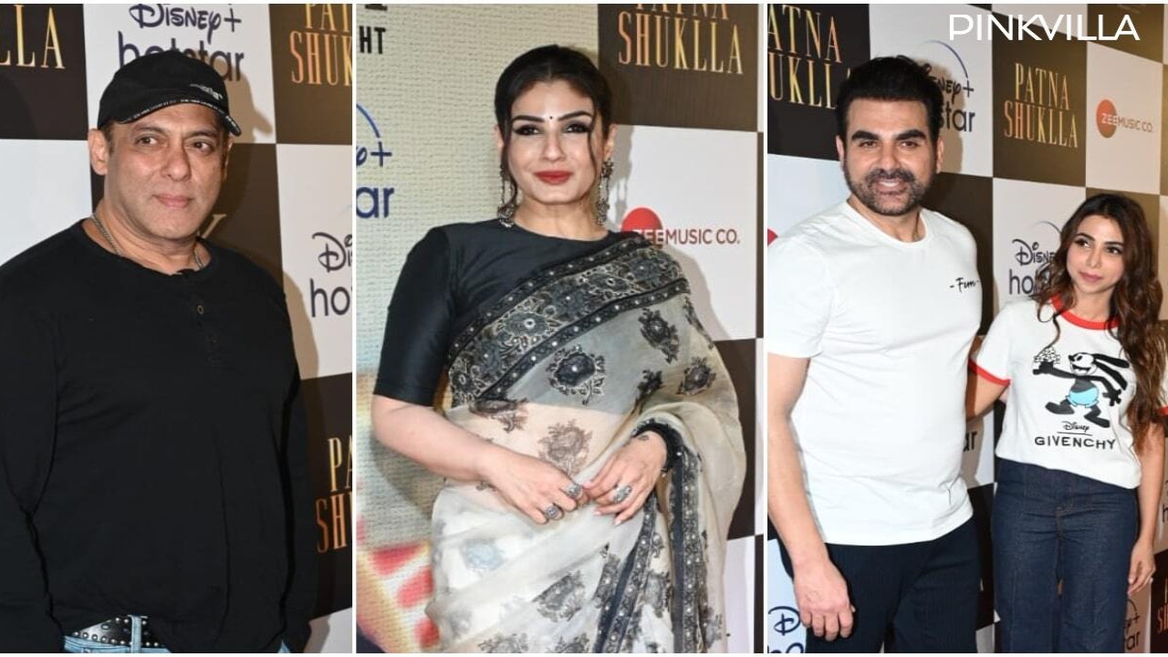 Patna Shuklla Screening: Salman Khan makes stylish entry, Arbaaz Khan arrives with wife Sshura, Raveena Tandon and others attend