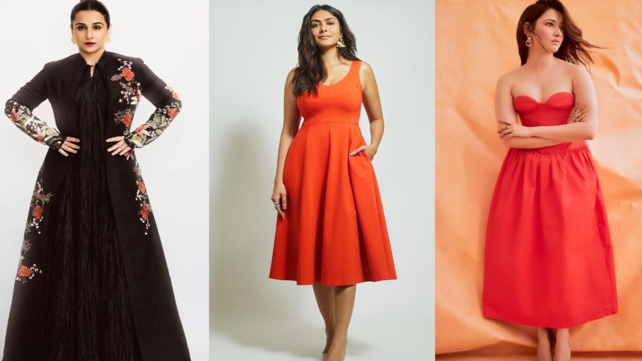 Pear body shape? Celebs like Tamannaah Bhatia, Vidya Balan and Mrunal Thakur has got us covered with best outfits for pear shaped bodies 