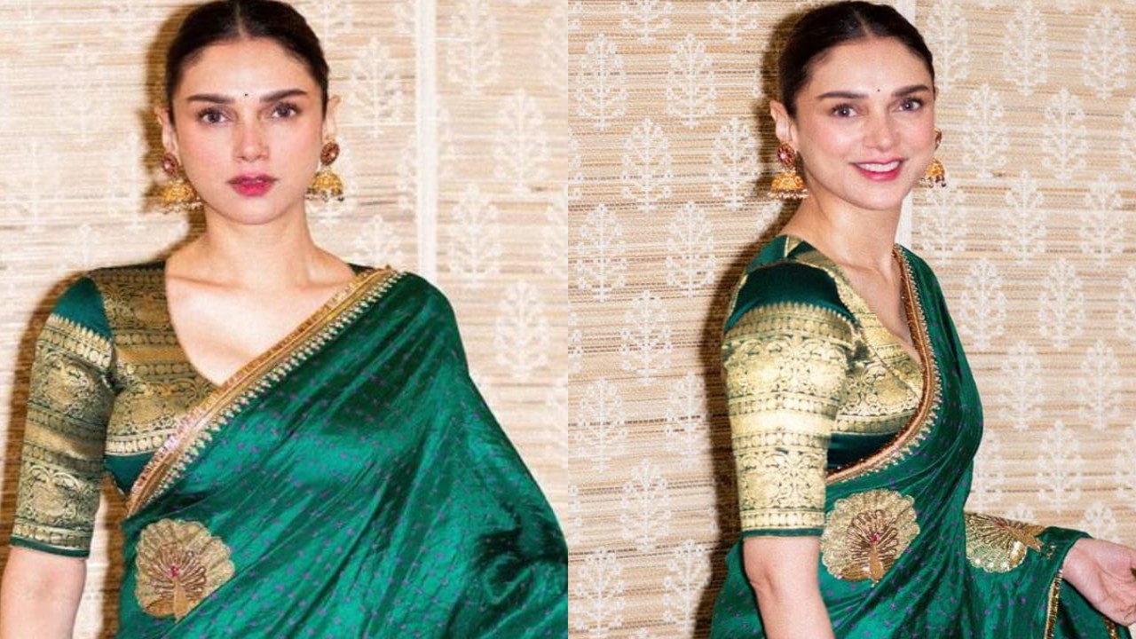 Aditi Rao Hydari proves in her green saree that she can easily be crowned the queen of elegance