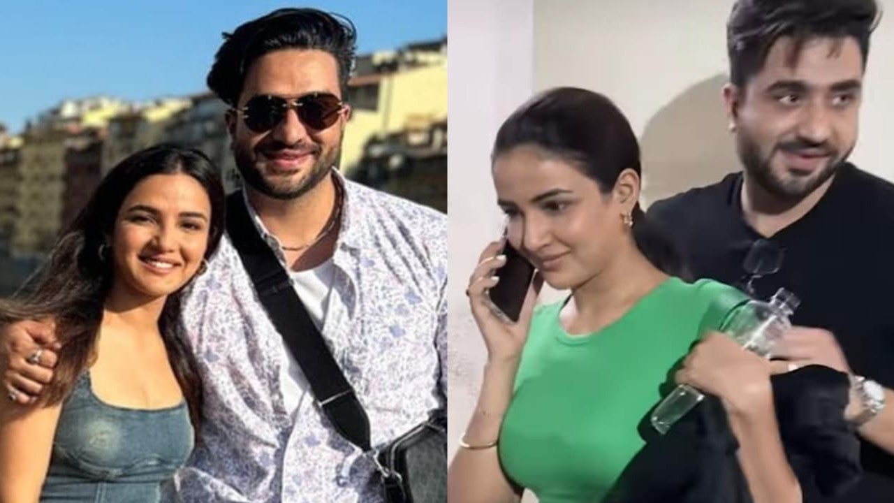 WATCH: Jasmin Bhasin's SAVAGE reply to 'Shaadi Mubarak' comment by paparazzi as she poses with boyfriend Aly Goni