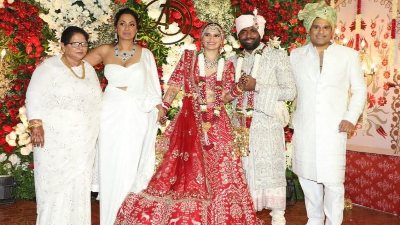 FIRST PICS: Bigg Boss 13's Arti Singh marries Dipak Chauhan; newlyweds are all smile as they pose with family