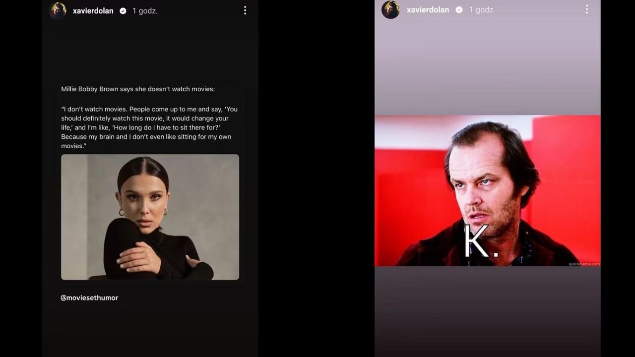 Xavier Dolan allegedly mocks Millie Bobby Brown. (Images via Instagram/@xavierdolan)