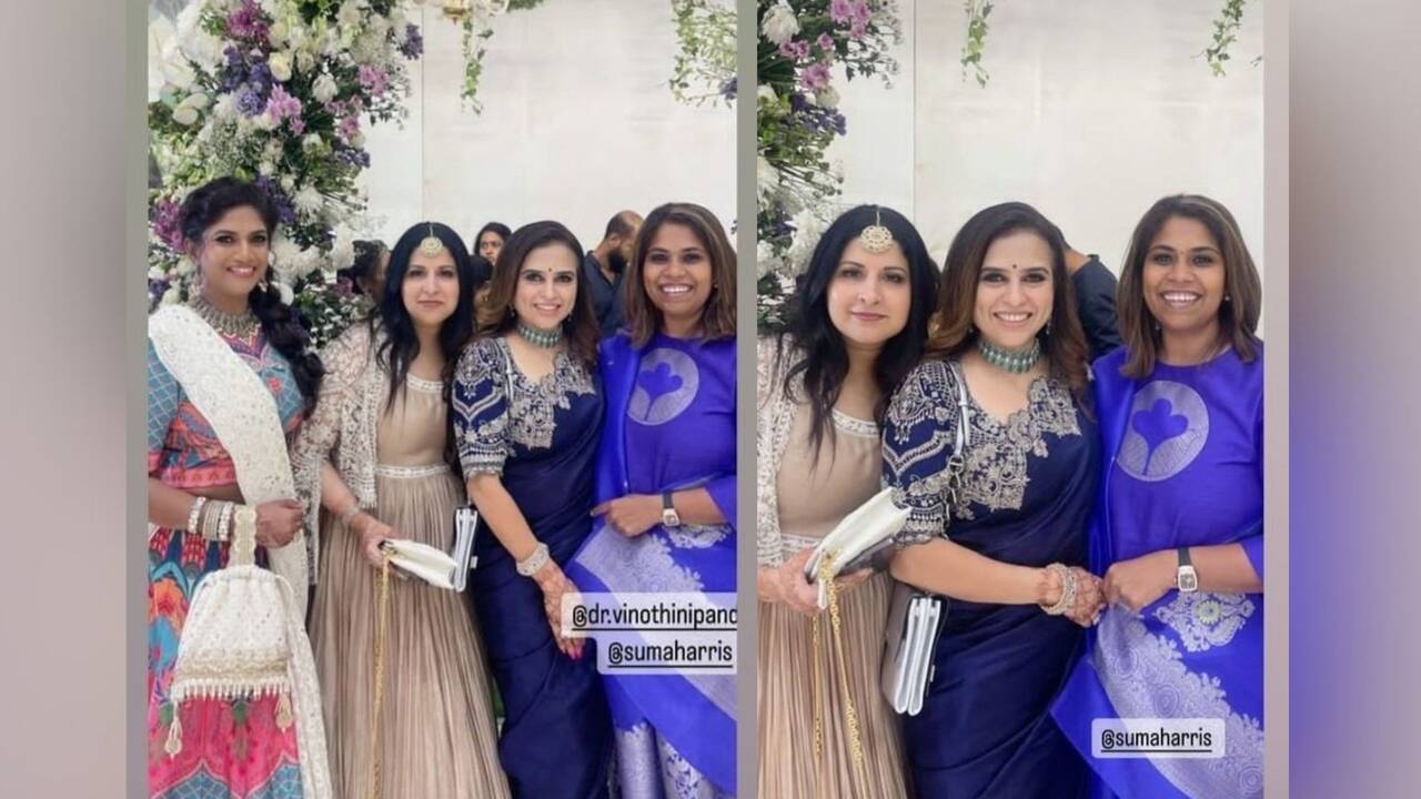 Vijay’s wife Sangeetha attends Aishwarya Shankars wedding reception (PC: Maria Zeena)