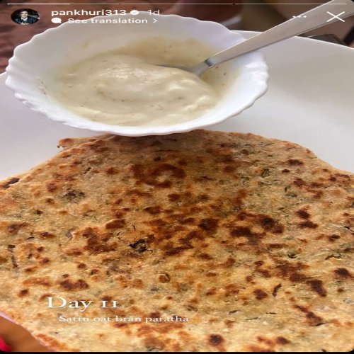 Pankhuri Awasthy's breakfast Instagram Story 