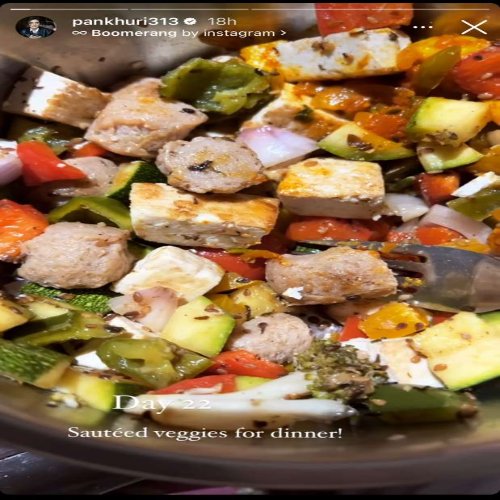 Pankhuri Awasthy's dinner Instagram Story 