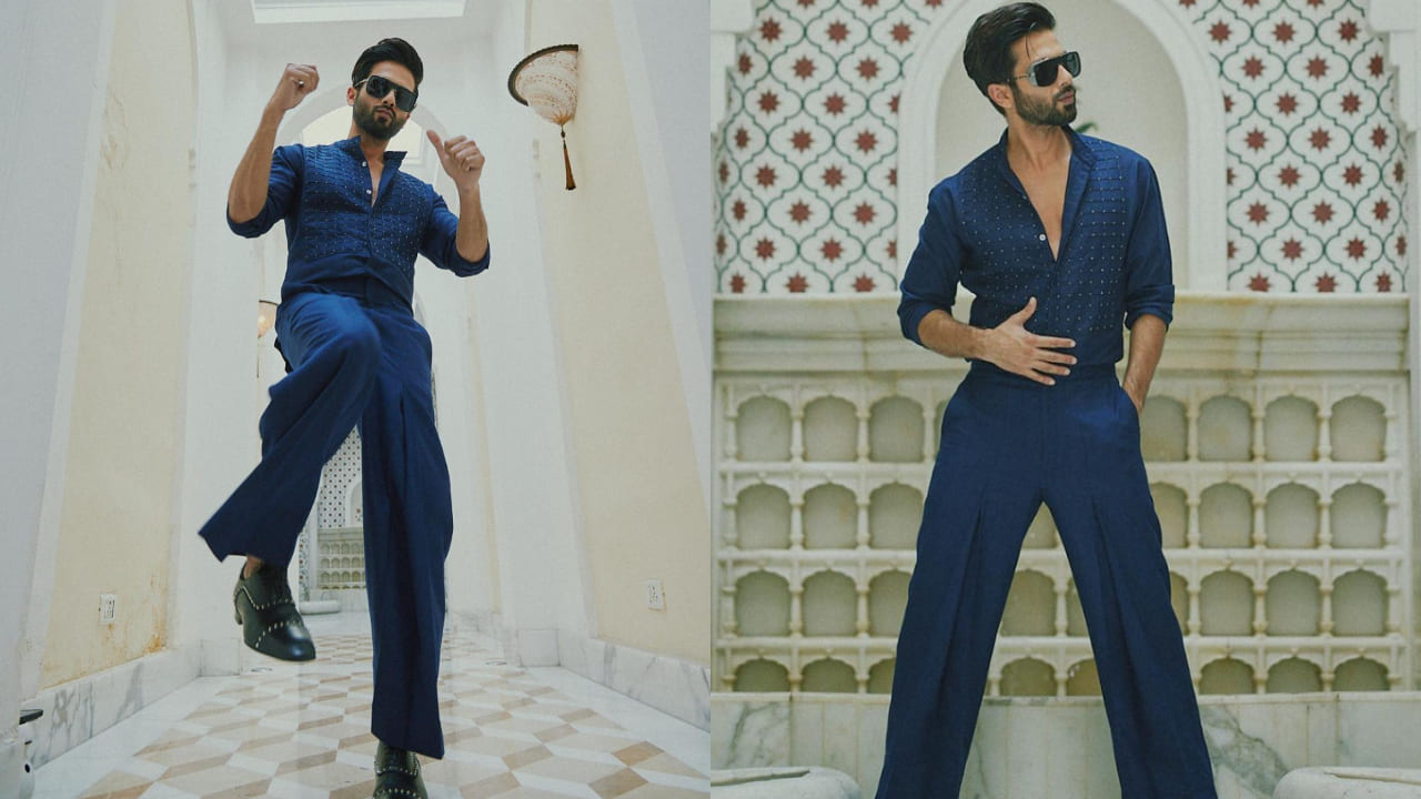 Shahid Kapoor in wide leg pants ( Mayank Mundnaney) 