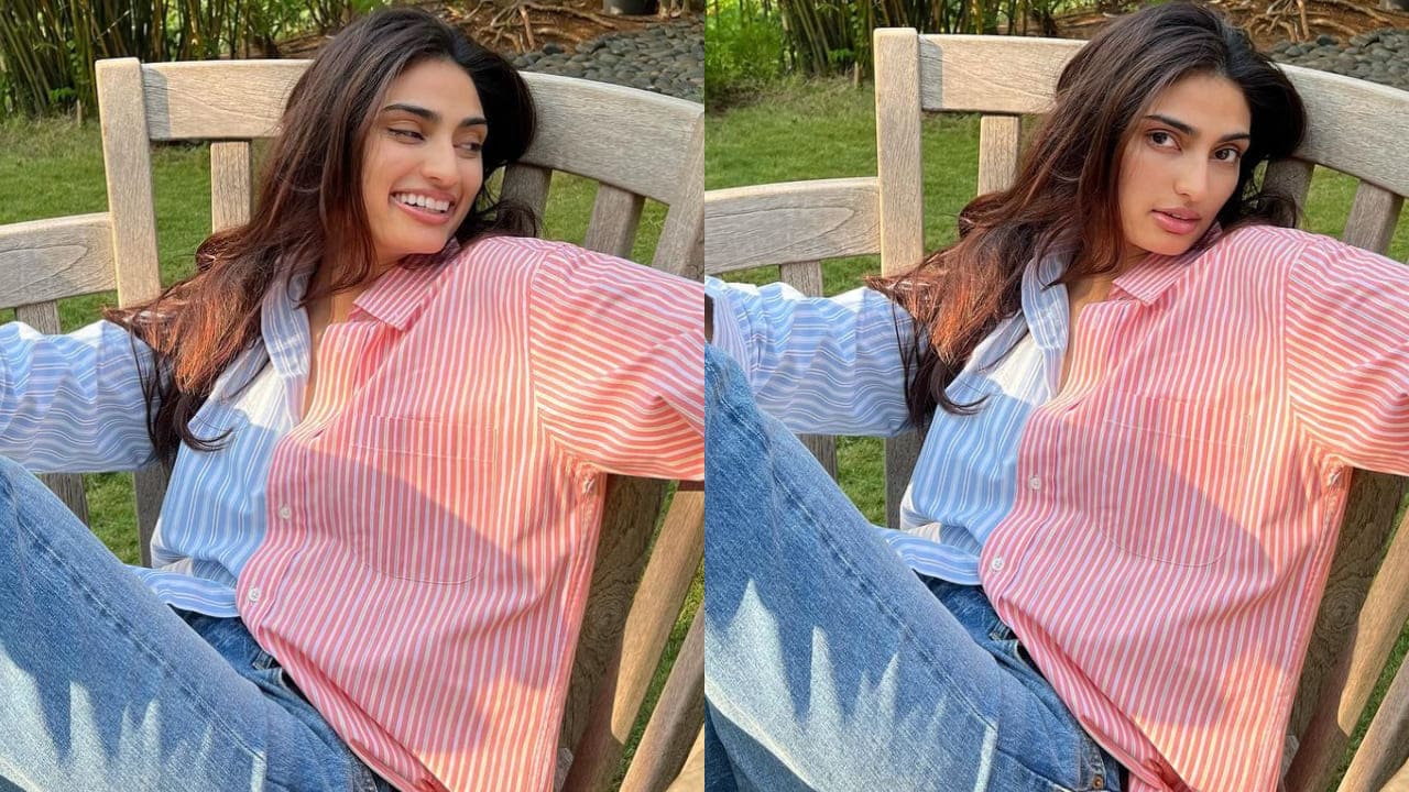 Athiya Shetty in oversized shirt 