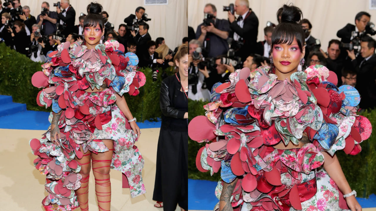Rihanna in  Rei Kawakubo at Met Gala