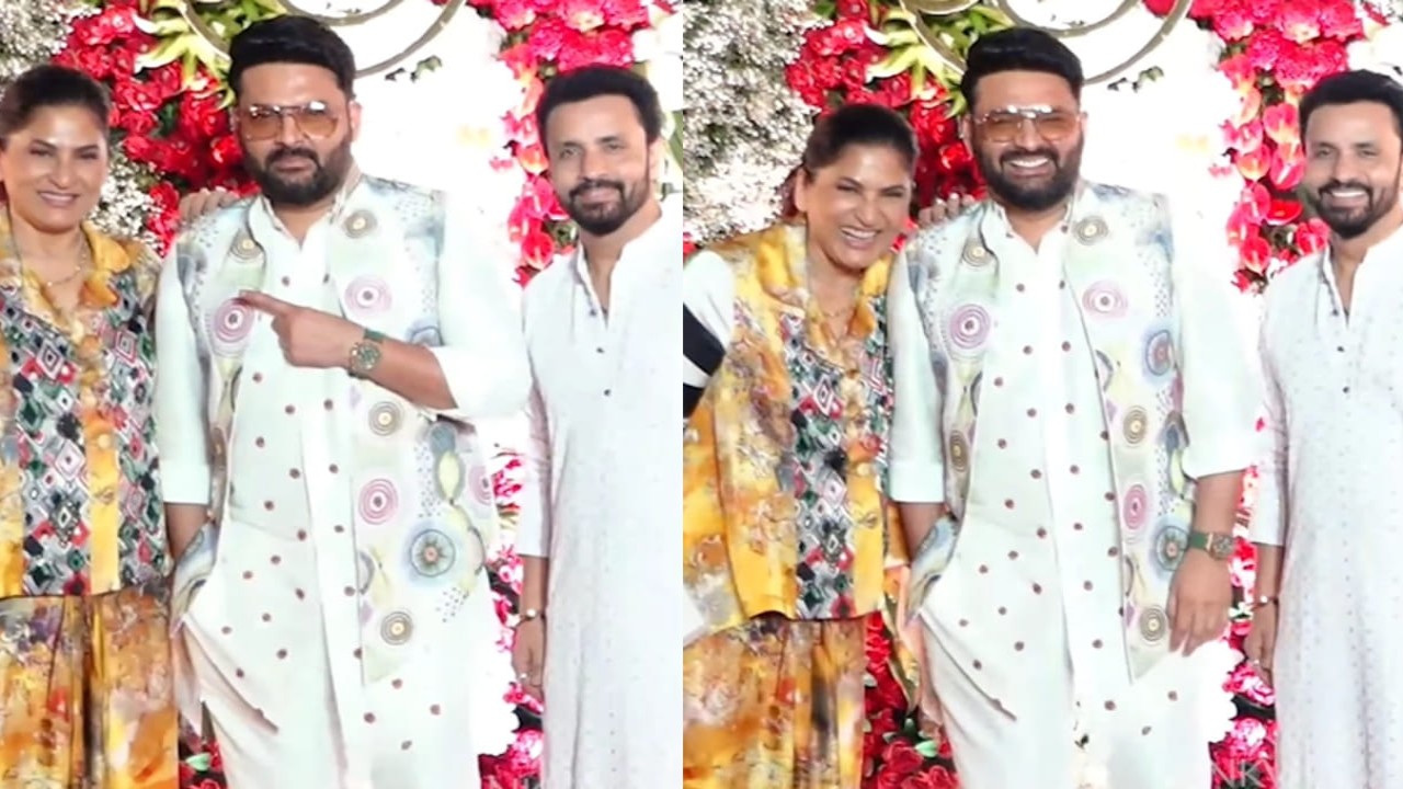 The Great Indian Kapil Show's Kapil Sharma, Archana Puran Singh and Rajiv Thakur spread smiles at Arti Singh's wedding