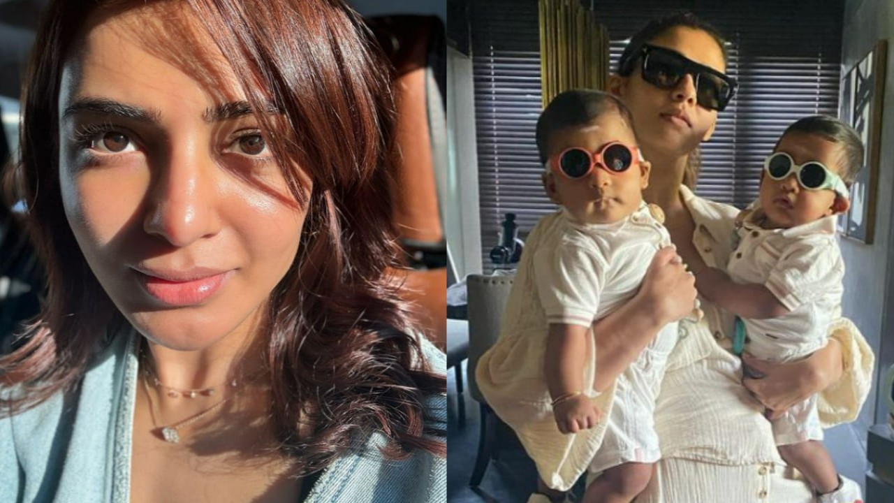 Nayanthara takes twins Uyir and Ulag for auto ride; Samantha flaunts her sun-kissed skin