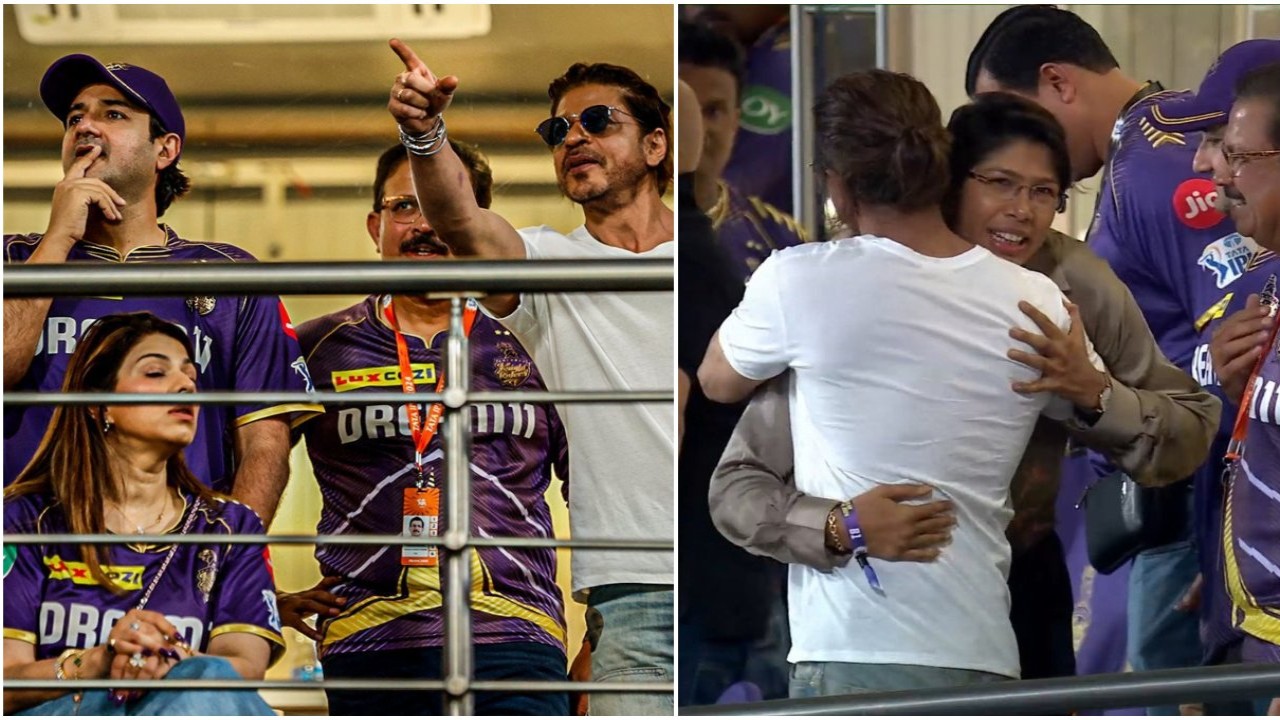 PICS: Shah Rukh Khan enjoys KKR vs RR IPL match with Pathaan director Siddharth Anand; greets Jhulan Goswami