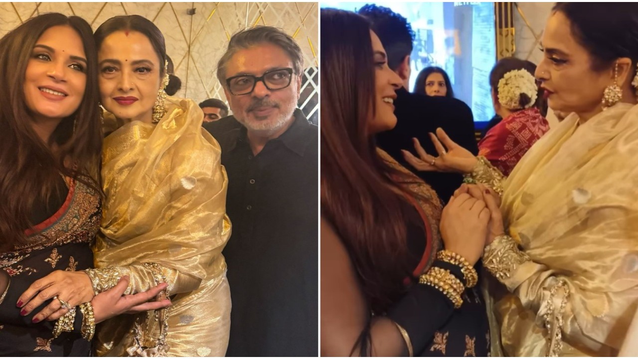 WATCH: Rekha kisses Richa Chadha’s baby bump in heartwarming moment at SLB's Heeramandi premiere