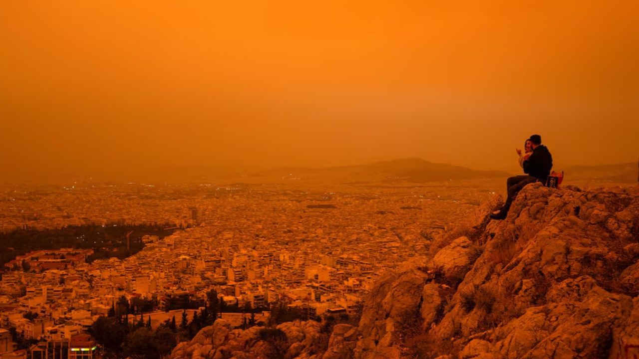 Athens under 'apocalyptic' orange skies as Sahara dust storm hits; Deets here 