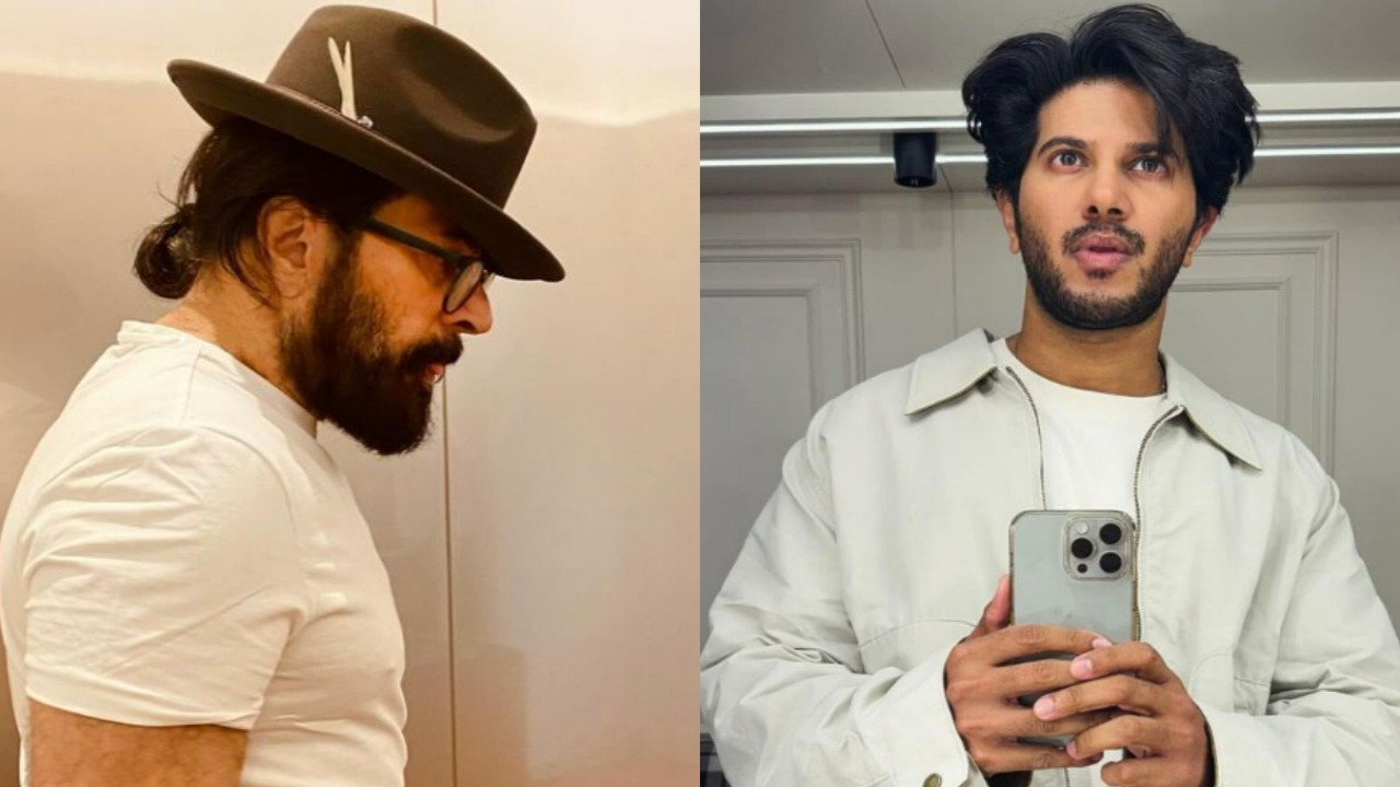 Dulquer Salmaan REACTS to father Mammootty's new cowboy look in a ponytail