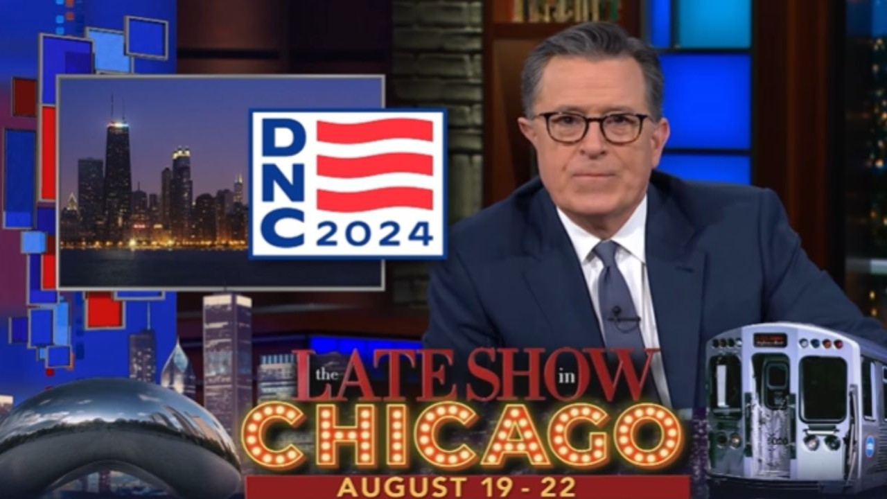 Stephen Colbert Takes The Late Show Live To Chicago For 2024 Democratic National Convention Coverage