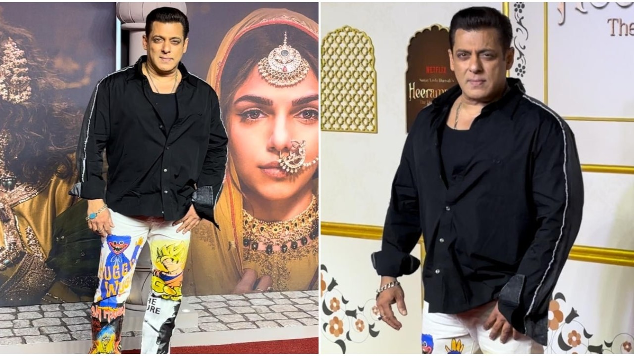 Salman Khan attends SLB’s Heeramandi screening in unique Dragon Ball Z pants; leaves fans in frenzy