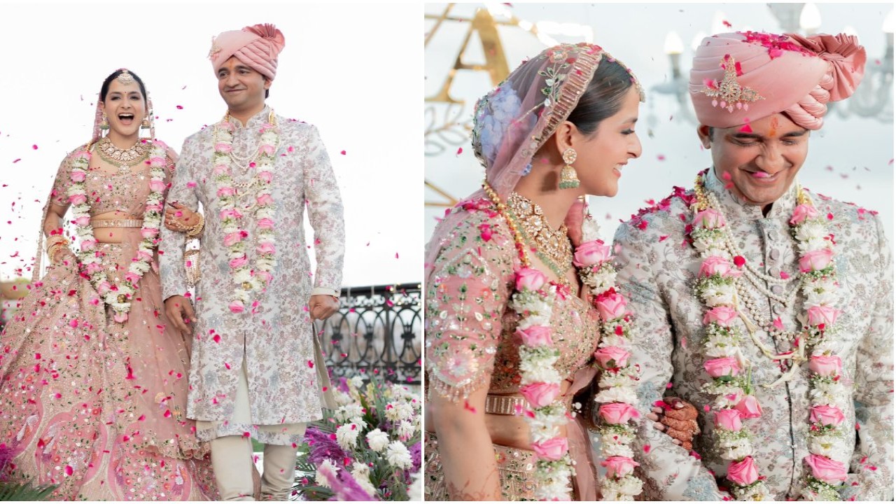 Love Aaj Kal's Arushi Sharma drops PICS from fairytale wedding with Vaibhav Vishant; 'Forever etched in the fabric of time'