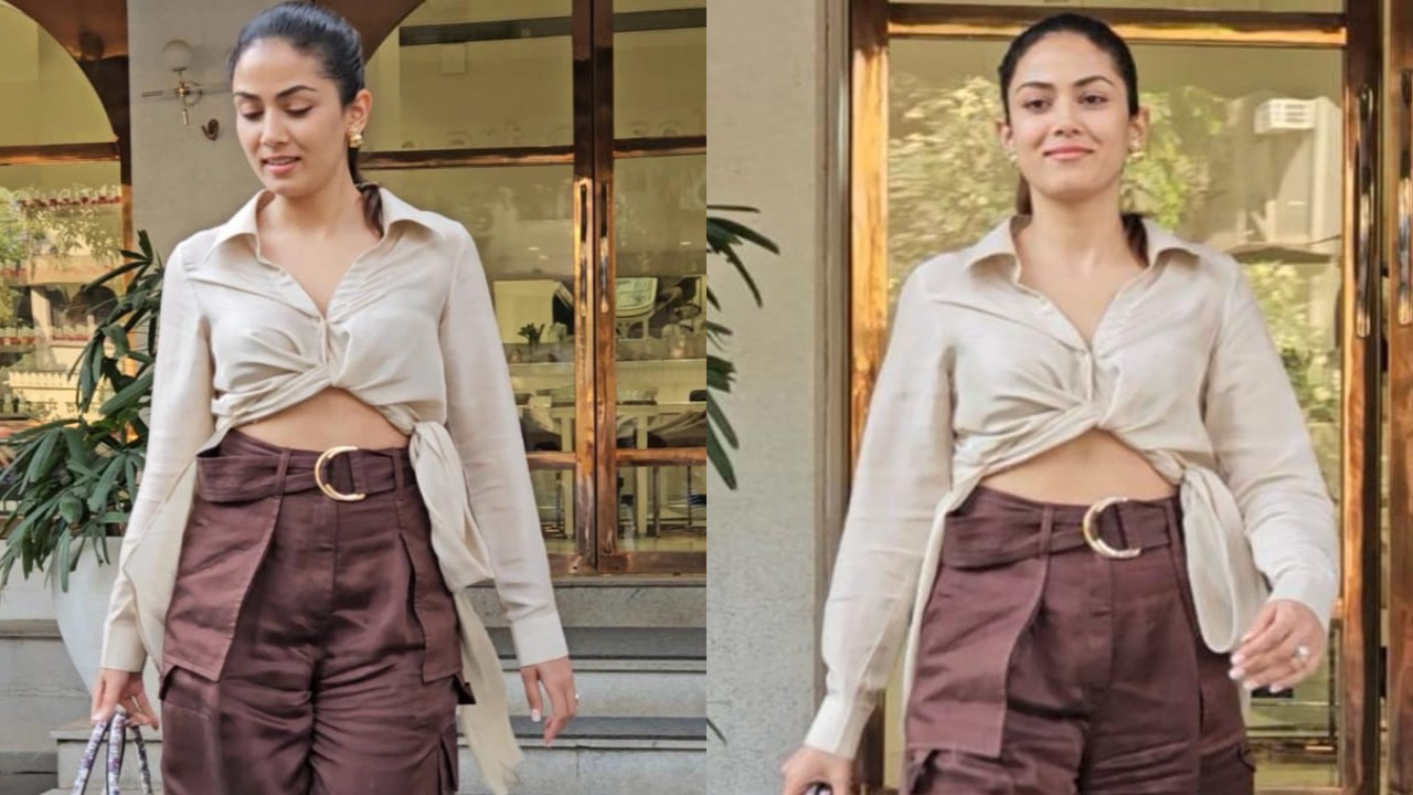 Mira Rajput rocks casual day out look in knotted crop shirt and cargo pants; we heart this look