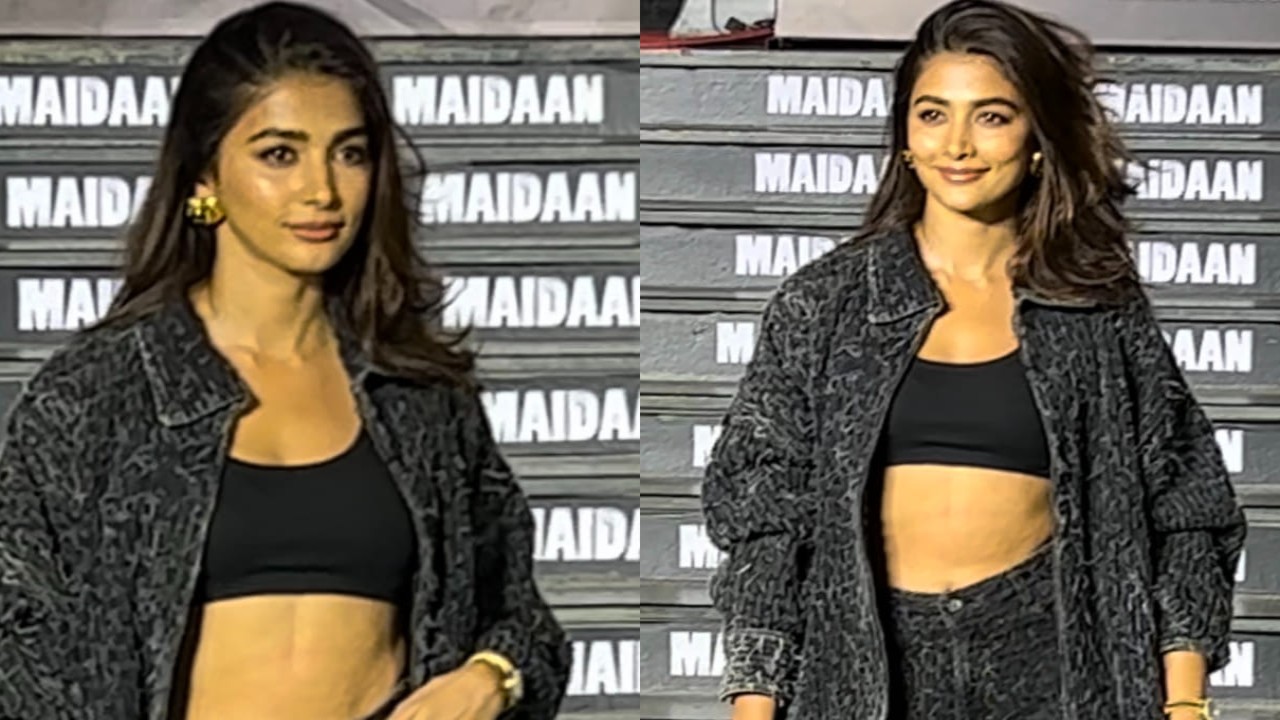 Pooja Hegde elevates her black co-ord set with luxe touch, pairs it with Prada bag