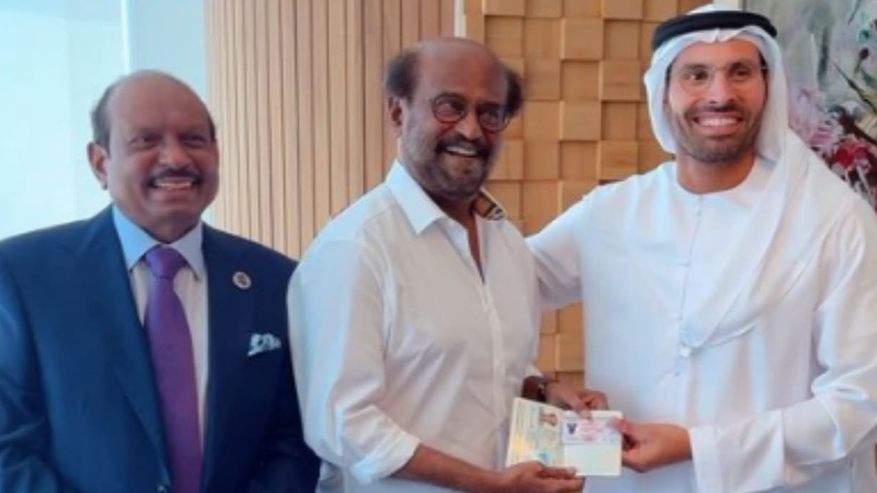 VIDEO: Rajinikanth joins Mammootty, Dulquer Salmaan, Trisha’s club as he receives Golden Visa for UAE