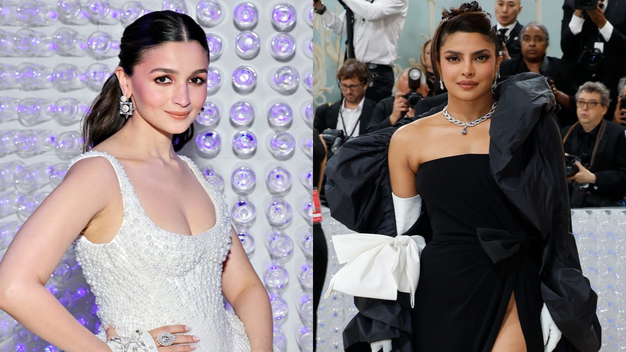 Priyanka Chopra's gown color palette to Alia Bhatt's fingerless gloves, see how both actresses stayed true to Met Gala 2023 theme