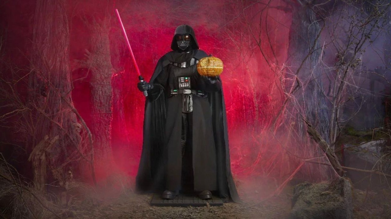 A closer look at 7-foot-long Darth Vader as Home Depot reveals the decor to celebrate Star Wars Day